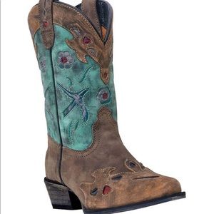 Dan Post Vintage Bluebird Cowboy Boot girls sz 5